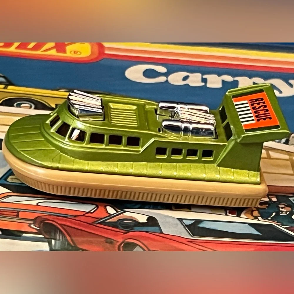 Vintage Matchbox Superfast 1972 No. 72 Hovercraft Green Lesney England Rescue